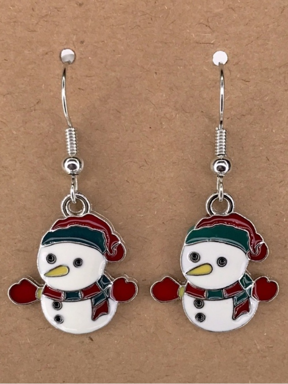 Festive Snowman Earrings Fashion Jewelry